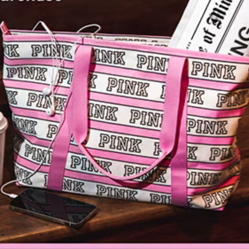 New in bag Victoria’s Secret Pink Striped Tote Bag